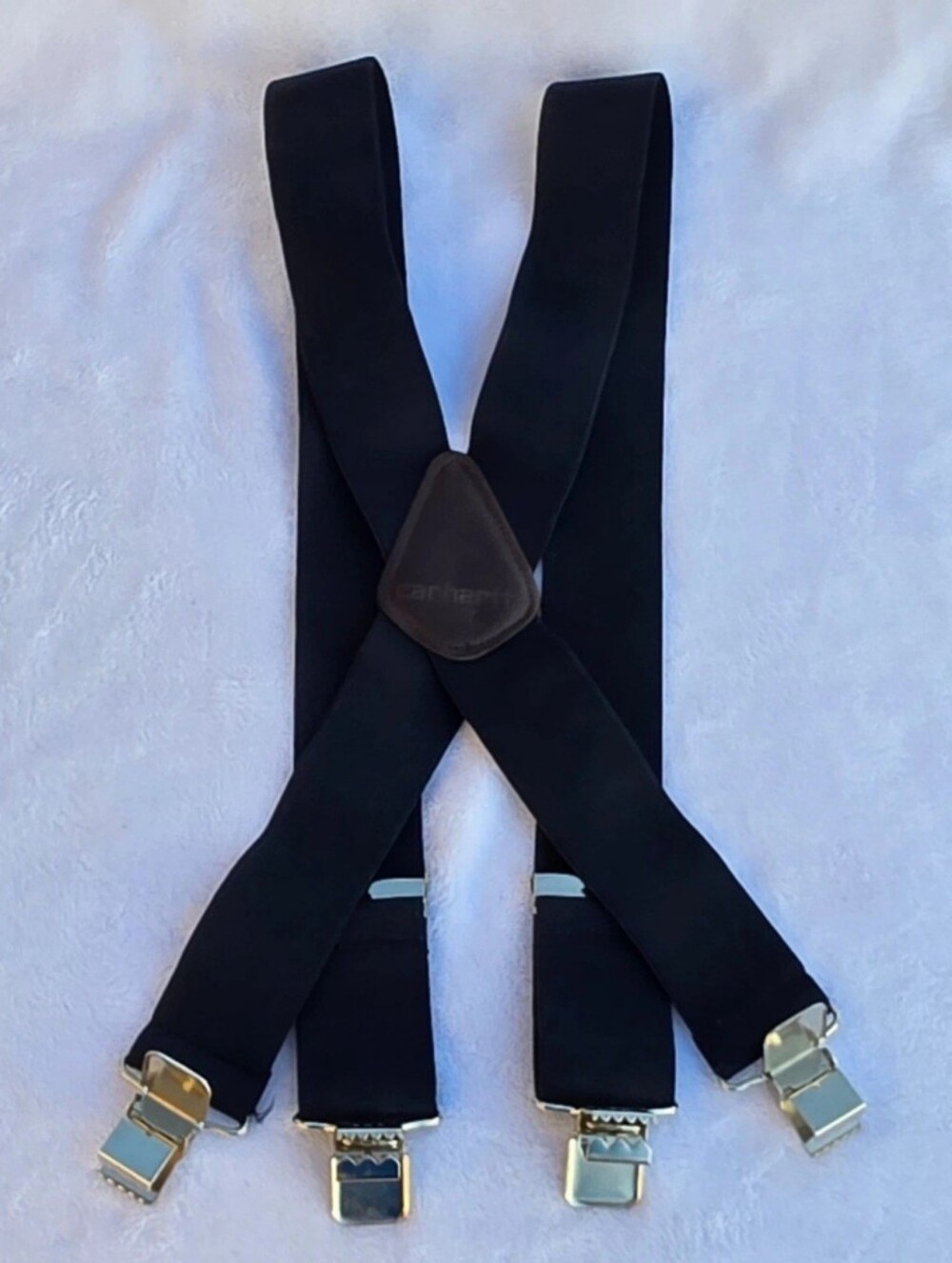 Carhartt Men's Adjustable Heavy Duty Utility Clip On Suspenders 2" Wide Navy